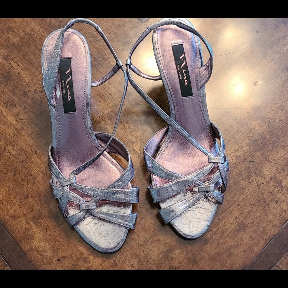 Nina silver heels